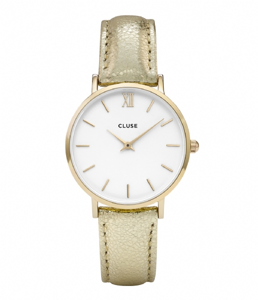 CLUSE Watch Minuit Gold White Metallic white gold color metallic (CL30036)