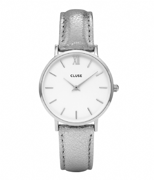 CLUSE Watchstrap Minuit Strap Silver Metallic silver color (cls358)