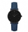 CLUSE Watch Minuit Full Black full black blue denim (CL30031)