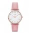 CLUSE Watch Minuit Leather Rose Gold Plated White rose gold plated white pink (CW0101203006)