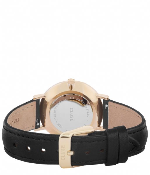 CLUSE Watch Minuit Leather Gold Plated Black gold black black (CW0101203019)