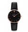 CLUSE Watch Minuit Leather Rose Gold Plated rose gold plated black (CW0101203013)