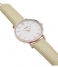 CLUSE Watch Minuit Rose Gold Colored White sunny yellow stripes (CL30032)