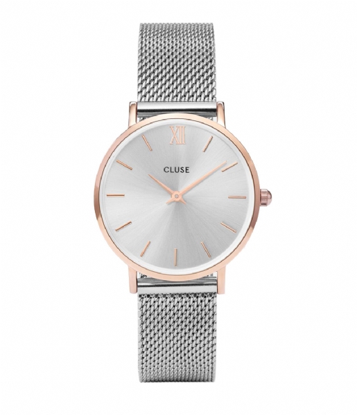 CLUSE Watch Minuit Mesh Rose Gold rose gold silver (CL30025)