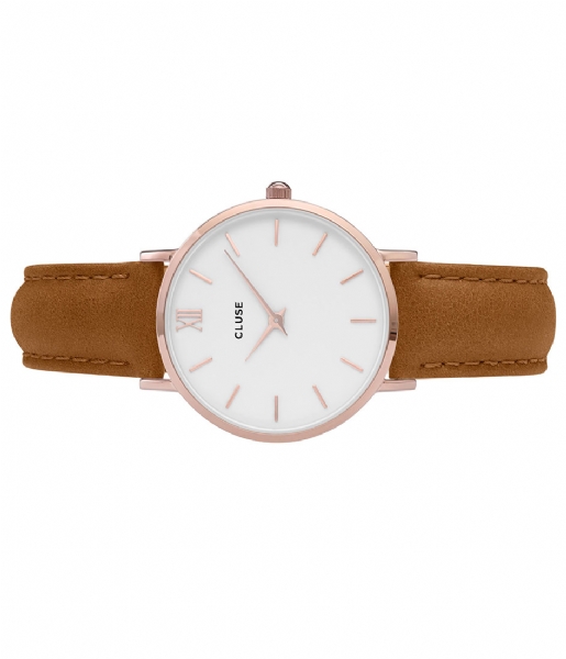 CLUSE Watch Minuit Rose Gold Colored White white caramel (CL30021)