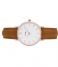 CLUSE Watch Minuit Leather Rose Gold Plated White rose gold plated white caramel (CW0101203018)