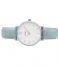 CLUSE Watch Minuit Silver Colored White silver color white sky blue stripes (CL30028)