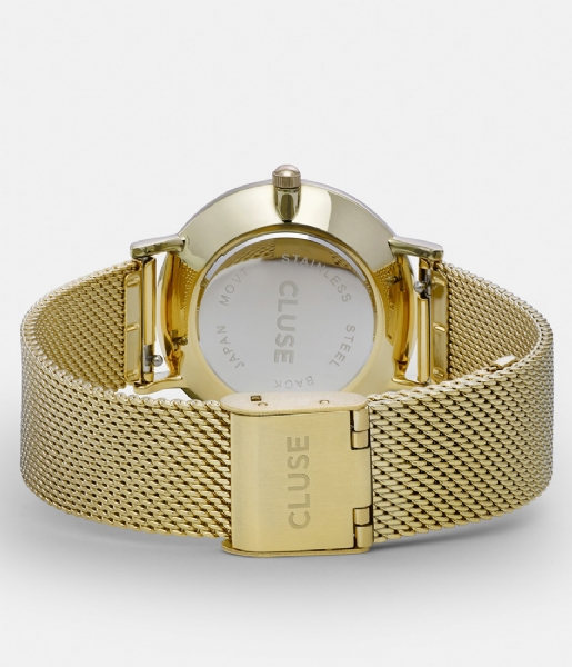 CLUSE Watch Minuit Mesh Gold gold white color (CL30010)