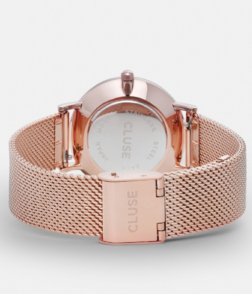 CLUSE Watch Minuit Mesh Rose Gold Plated White white rose gold plated (CW0101203001)