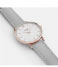 CLUSE Watch Minuit Leather Rose Gold Plated White rose gold plated white grey (CW0101203010)