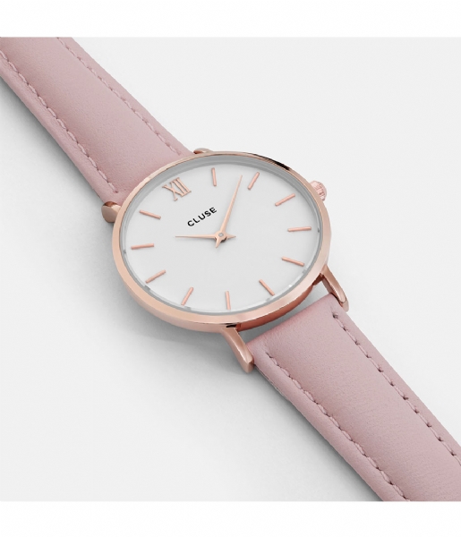 CLUSE Watch Minuit Rose Gold Colored White white pink (CL30001/CW0101203006)