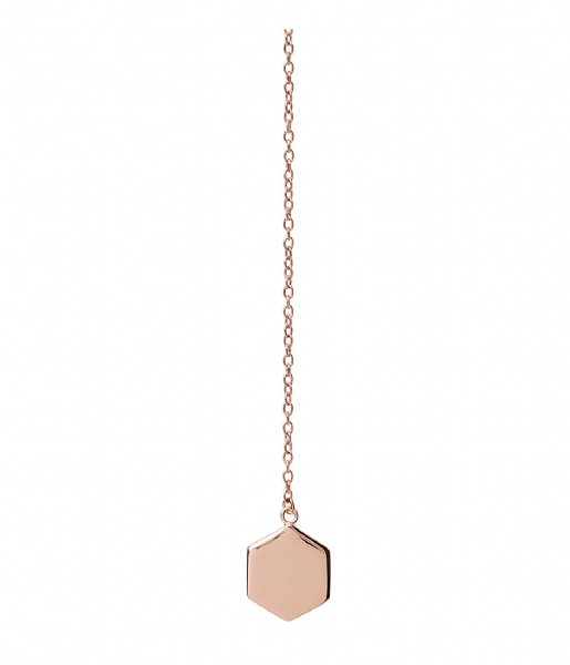 CLUSE Necklace Essentielle Hexagon Charm Lariat Necklace rose gold plated (CLJ20013)