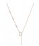 CLUSE Necklace Essentielle Hexagon Charm Lariat Necklace rose gold plated (CLJ20013)