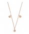 CLUSE Necklace Essentielle Three Hexagon Charms Necklace rose gold plated (CLJ20012)