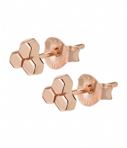 CLUSE Earring Essentielle Three Hexagon Stud Earrings rose gold plated (CLJ50017)
