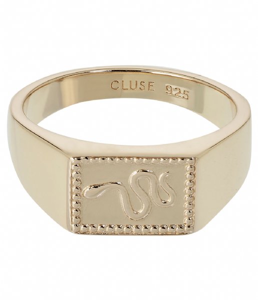 CLUSE Ring Force Tropicale Signet Rectangular Ring gold plated (CLJ41012)