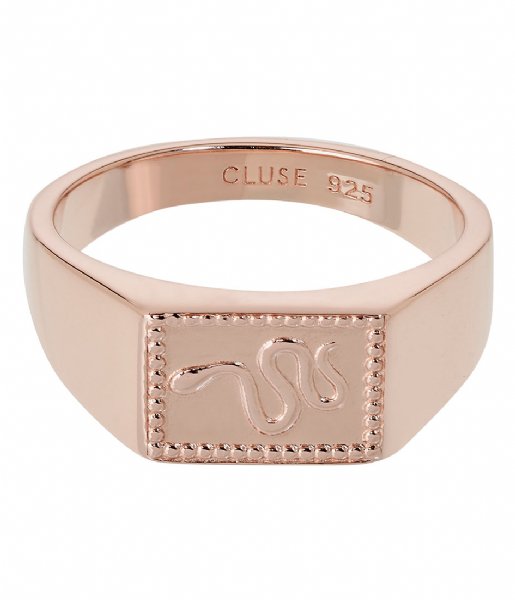 CLUSE Ring Force Tropicale Signet Rectangular Ring rose gold plated (CLJ40012)