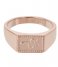 CLUSEForce Tropicale Signet Rectangular Ring rose gold plated (CLJ40012)