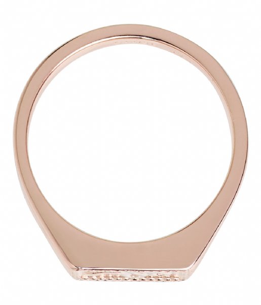 CLUSE Ring Force Tropicale Signet Rectangular Ring rose gold plated (CLJ40012)