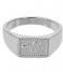 CLUSE Ring Force Tropicale Signet Rectangular Ring silver plated (CLJ42012)
