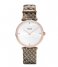 CLUSE Watch Triomphe Rose Gold Plated White Pearl soft almond python (CL61007)