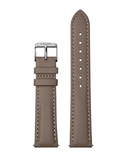 CLUSE Watchstrap Strap Silver Colored 18 mm taupe (CS1408101085)