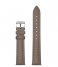 CLUSEStrap 16 mm Leather Silver Plated taupe (CS1408101082)