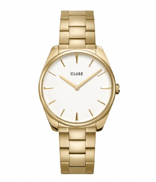 CLUSE Watch Feroce 3 Link Gold Plated White gold (CW0101212005)