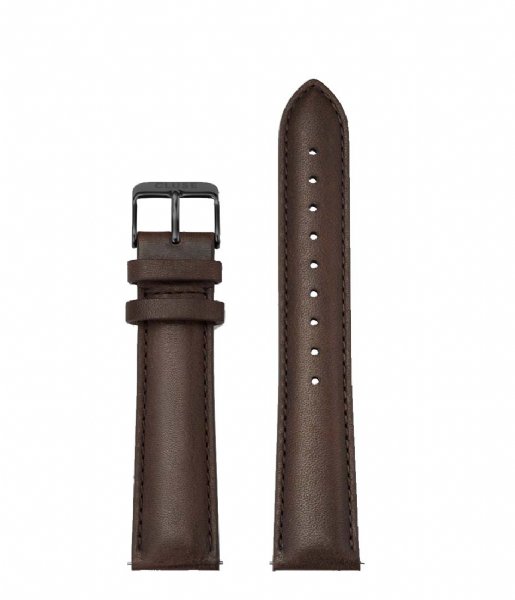 CLUSE Watchstrap Strap Leather 20 mm Black Dark brown (CS1408101067)