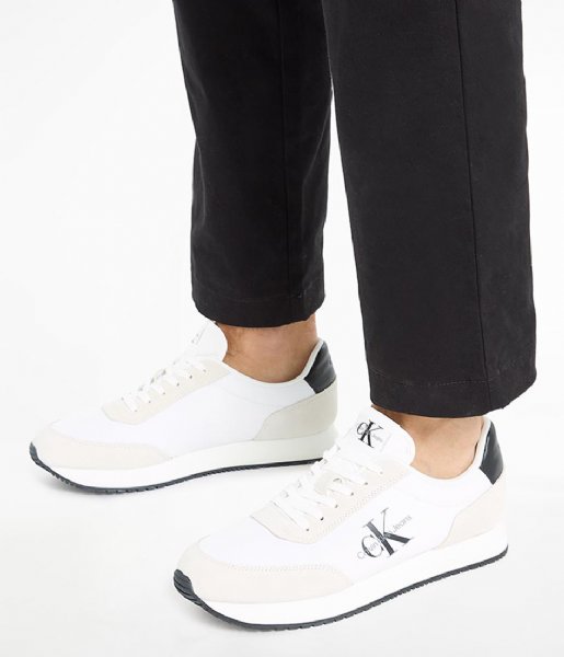 Calvin Klein Sneaker Retro Runner Low Lace Bright White (Yaf)