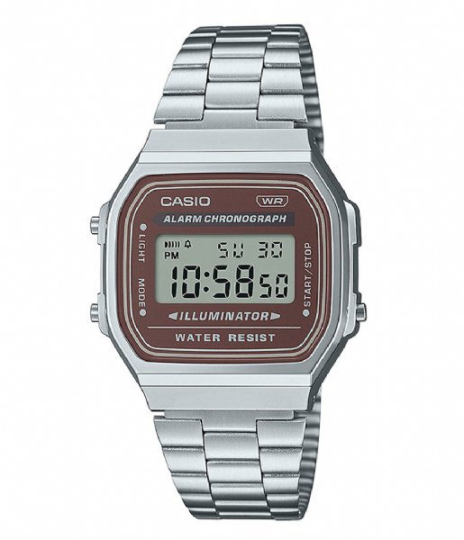 Casio Watch Vintage A168WA-5AYES Silver colored Brown