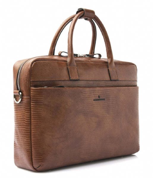Castelijn & Beerens Laptop Shoulder Bag Donna Ilse Laptop Bag 15.6 Inch RFID Cognac (CO)