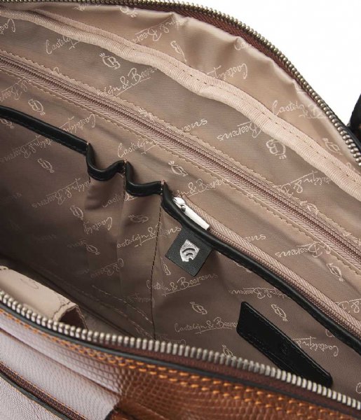 Castelijn & Beerens Laptop Shoulder Bag Donna Ilse Laptop Bag 15.6 Inch RFID Cognac (CO)