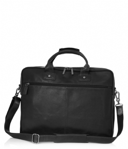 Castelijn & Beerens Laptop Shoulder Bag Firenze Laptop Bag 17 inch zwart
