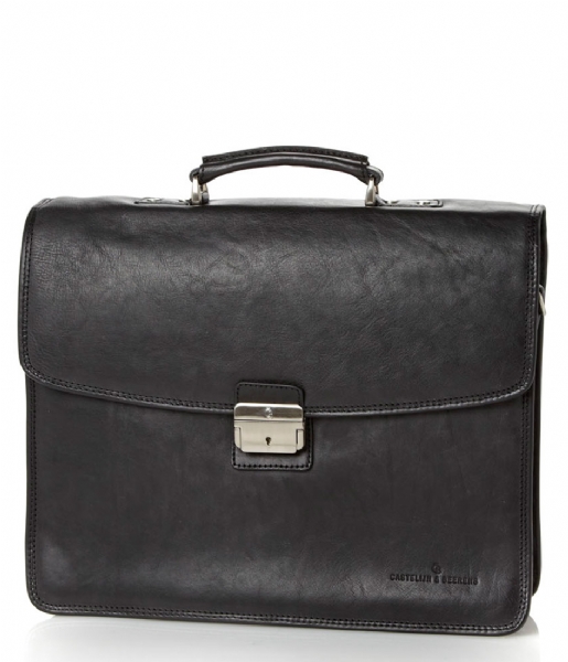 Castelijn & Beerens Laptop Shoulder Bag Verona Document Laptop Bag 15.6 inch zwart