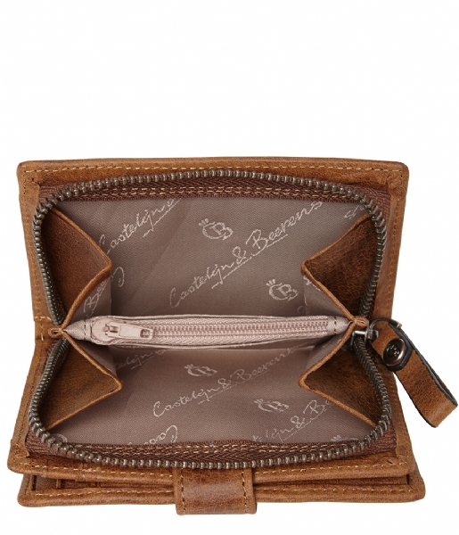 Castelijn & Beerens Trifold wallet Carisma Tri Fold Zip Wallet cognac