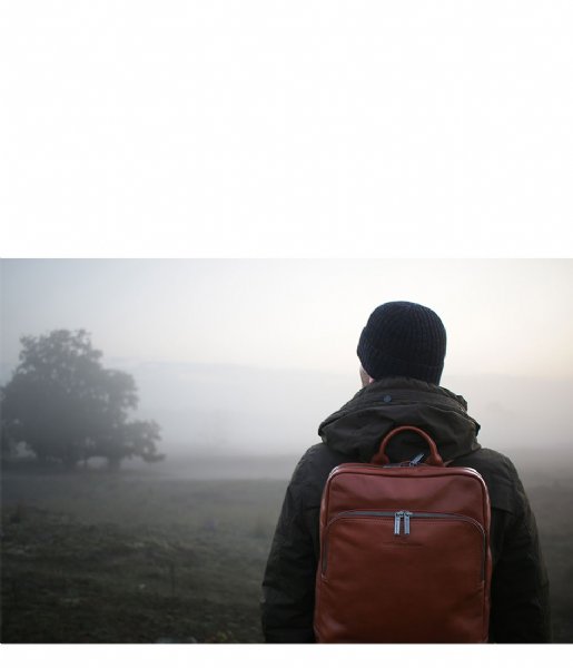 Castelijn & Beerens Laptop Backpack Firenze Backpack 15.6 inch + tablet lichtbruin