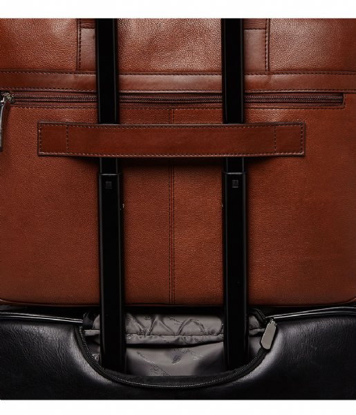 Castelijn & Beerens Laptop Shoulder Bag Laptopbag 15.6 Inch + Tablet cognac