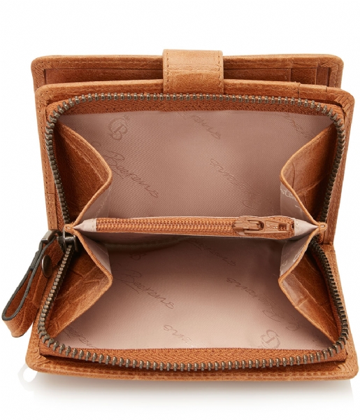 Castelijn & Beerens Bifold wallet Cocco Ladies Wallet Zip light brown