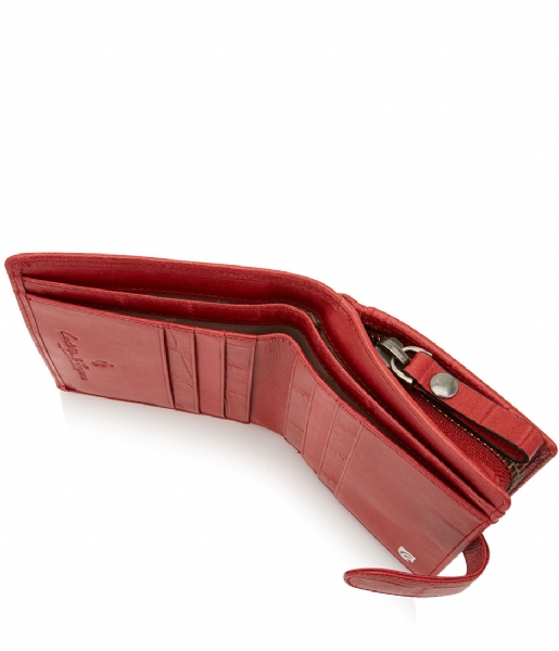 Castelijn & Beerens Bifold wallet Cocco Ladies Wallet Zip red