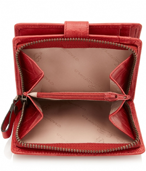 Castelijn & Beerens Bifold wallet Cocco Ladies Wallet Zip red