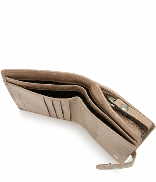 Castelijn & Beerens Bifold wallet Cocco Ladies Wallet Zip taupe