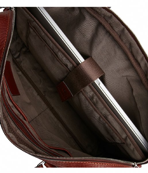 Castelijn & Beerens Laptop Shoulder Bag Exclusive Laptop Bag 15.6 Inch + Tablet mahonie