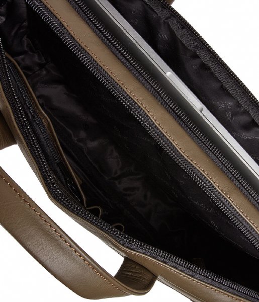 Castelijn & Beerens Laptop Shoulder Bag Charlie Laptopbag 15.6 Inch dark military