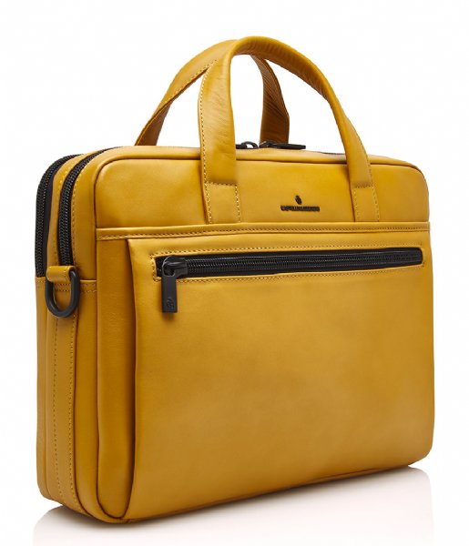 Castelijn & Beerens Laptop Shoulder Bag Charlie Laptopbag 15.6 Inch yellow