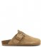 Colors of California Clogs Cow Suede Bio Sabot With Buckle Tan (TAN)