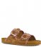 Colors of California Flip flop Cow Suede Bio With Stitching Tan (TAN)