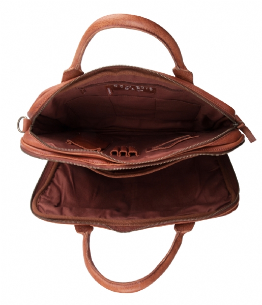 Cowboysbag Laptop Shoulder Bag Laptop Bag Fairbanks 13-15 inch cognac