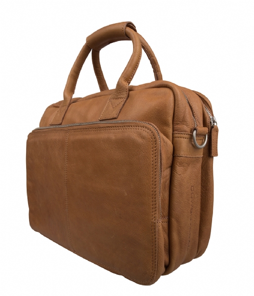 Cowboysbag Laptop Shoulder Bag Laptop Bag Spalding 15 inch tobacco