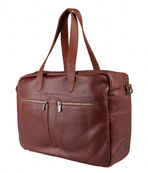 Cowboysbag Laptop Shoulder Bag Laptop Bag Marbury 15.6 Inch Cognac (000300)